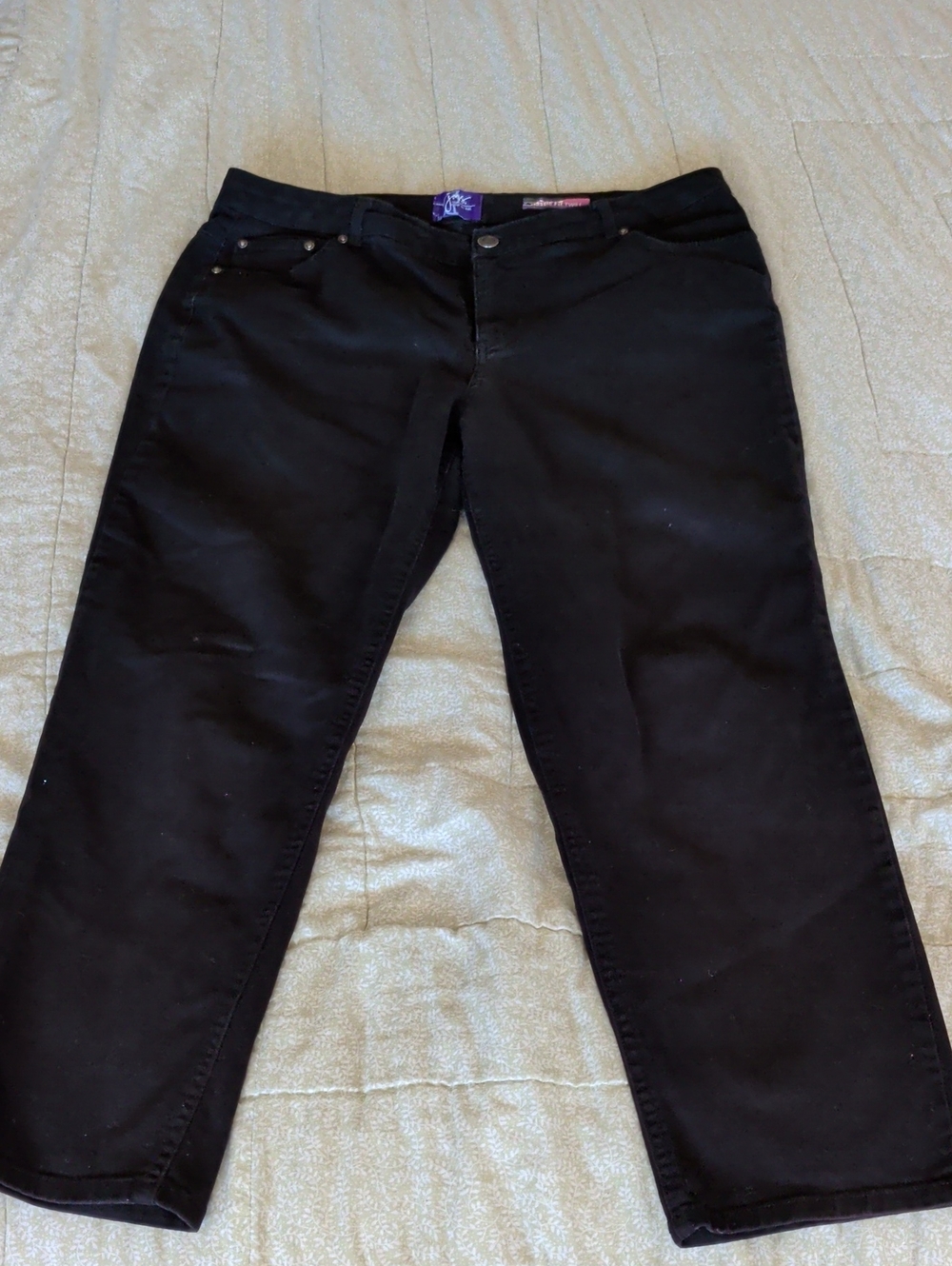 Just My Size Black Women’s Straight-Leg Jeans